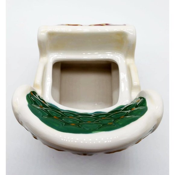 Vintage Spode Christmas Tree Santa’s Sleigh Decorative Candy Bowl & FREE Plate - Picture 5 of 16